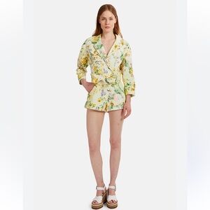 For Love And Lemons Floral Yellow Shorts